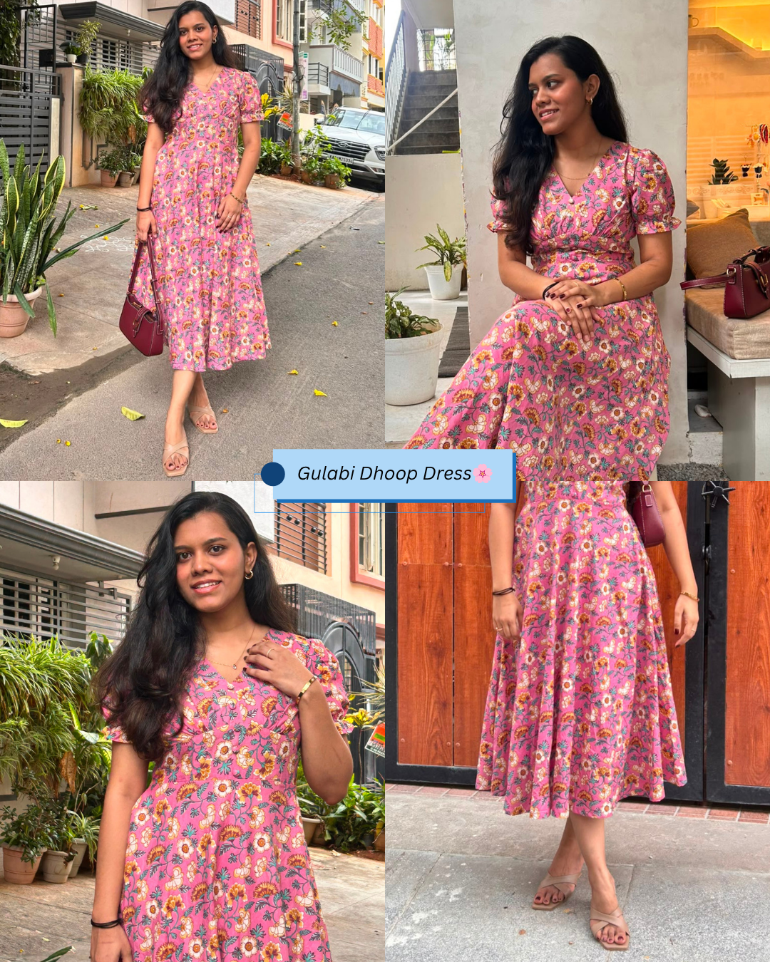 Gulabi Dhoop Dress🌸