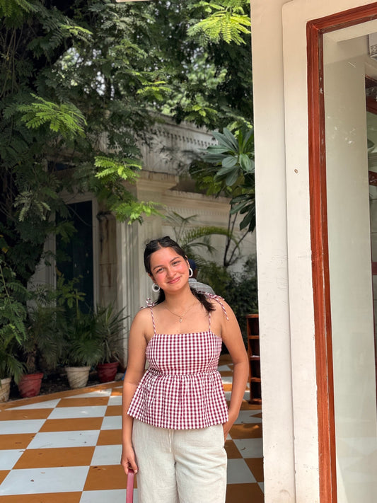 Gingham BowTop